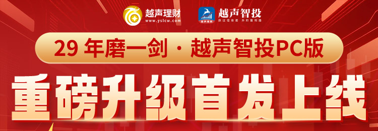 29年磨一剑 | 越声智投PC版重磅升级首发上线